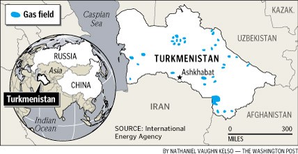 Turkmeninstan gas fields