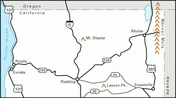 Contextual Map - Warner Mnts, CA